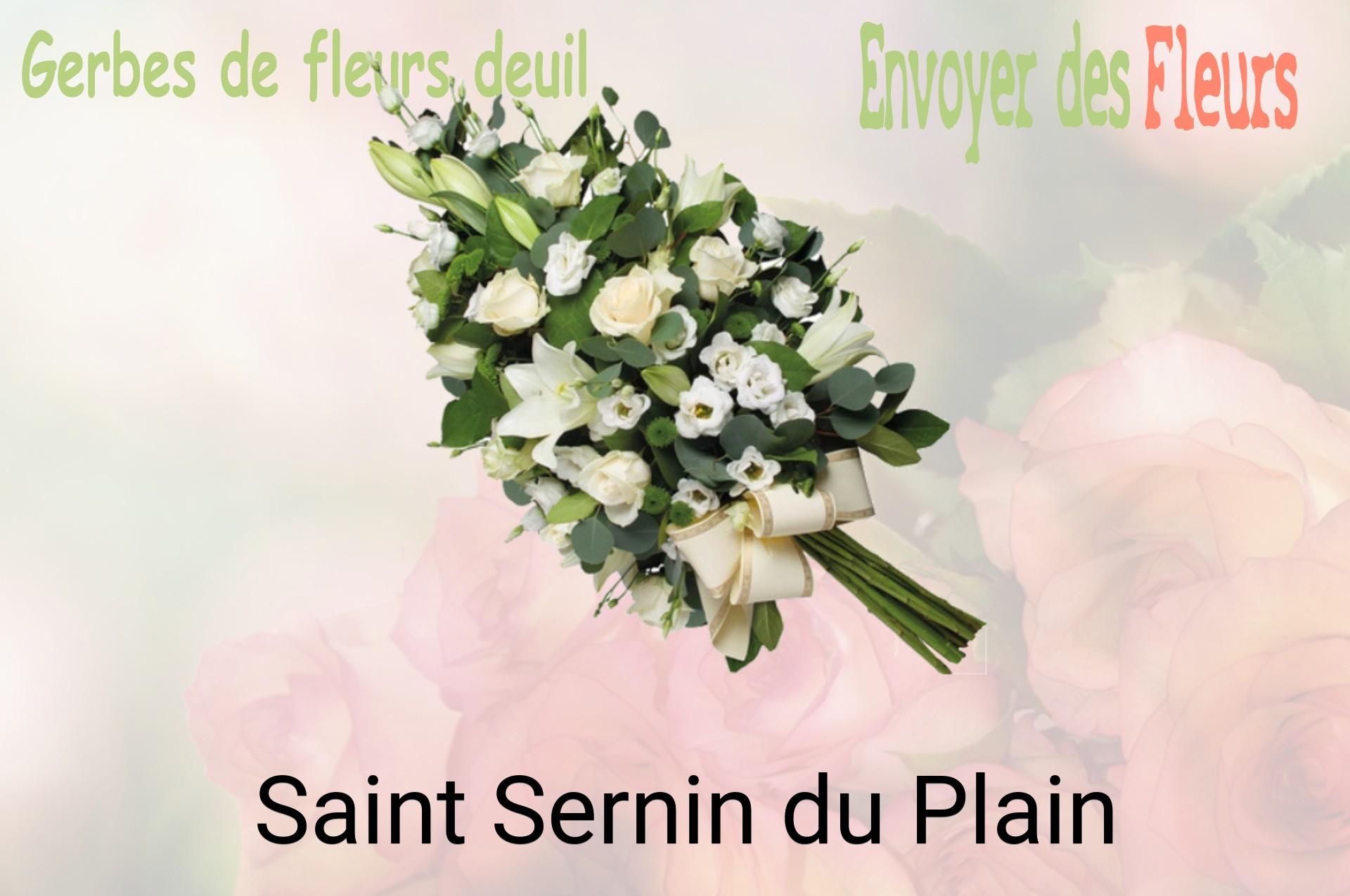 Gerbe de fleurs de deuil livrée à Saint-Sernin-du-Plain